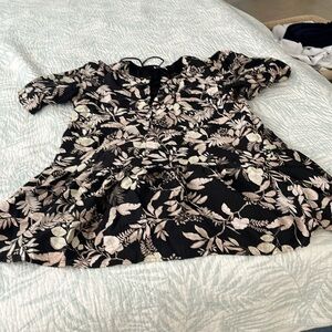 Exec black floral dress